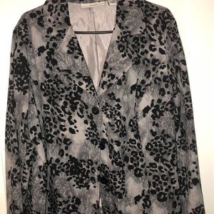 Black leopard print blazer